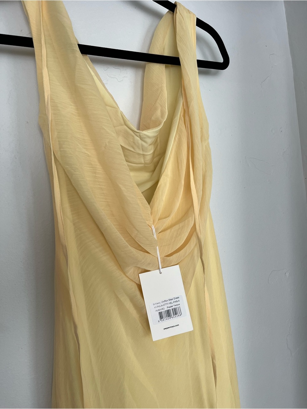 Peppermayo Butter Yellow Cowl Neck Maxi Dress - Picture 4 of 11
